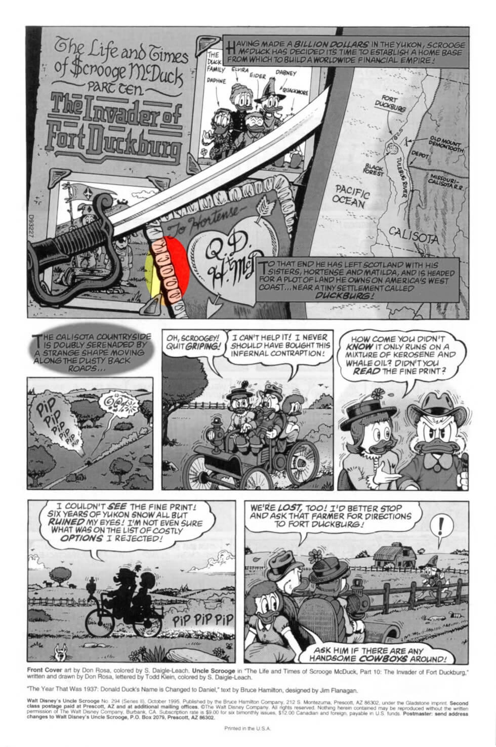 D.U.C.K in Chapter 10 - The Invader of Fort Duckburg first page